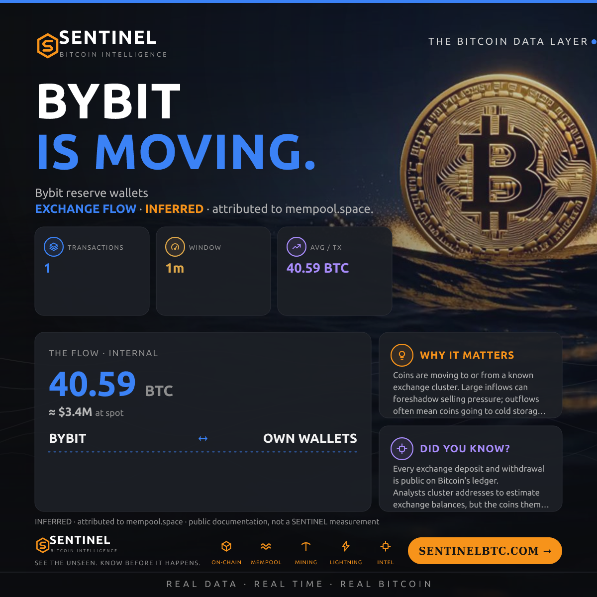BYBIT: 40.59 BTC MOVED